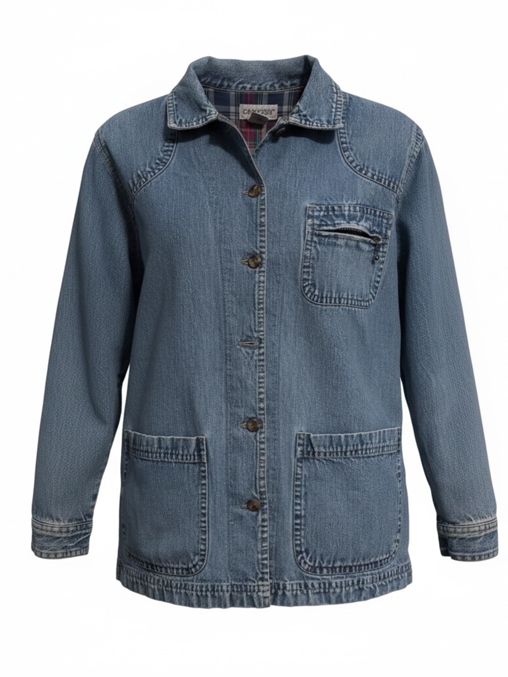Cabin Creek Medium Blue Denim Button-Front Jacket